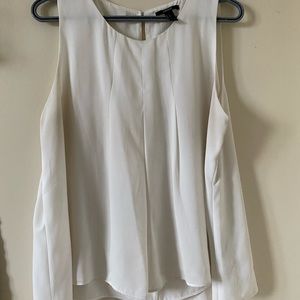 White blouse material tank top